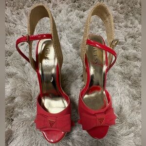GUESS Women's Red Sandals